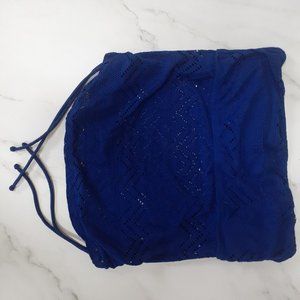Blue Strapless Bathing Suit Top